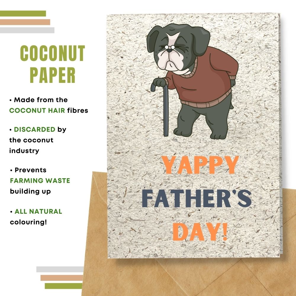 Handmade Father&#39;s day card made with coconut husk
