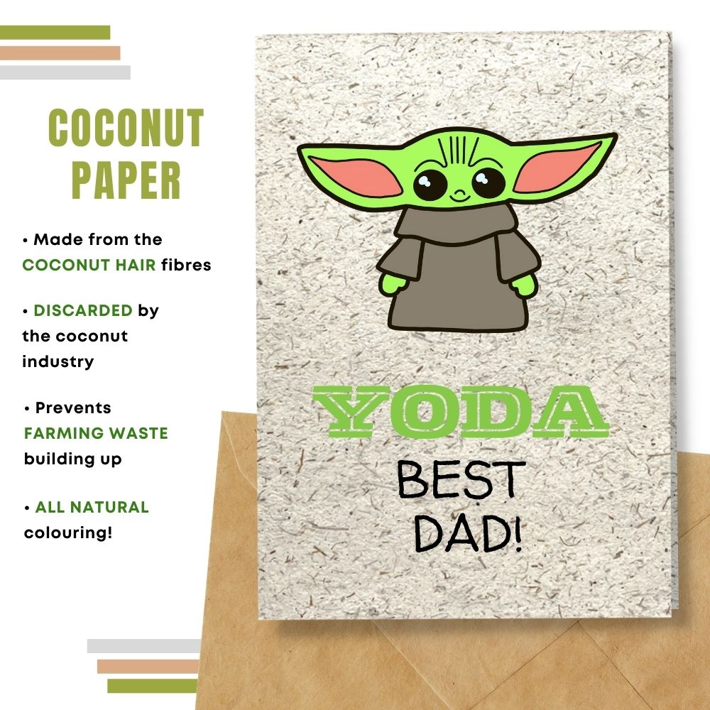 Handmade Father&#39;s day card made with coconut husk