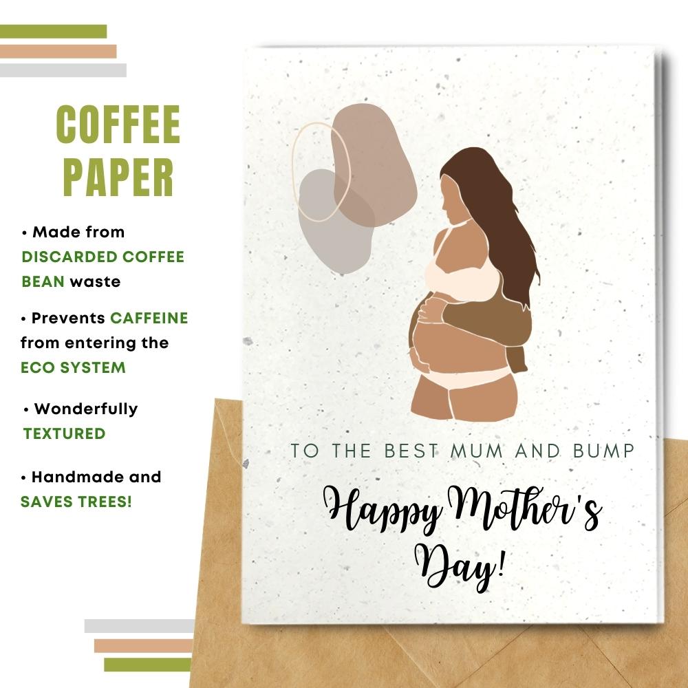 mother&#39;s day card made with coffee husk