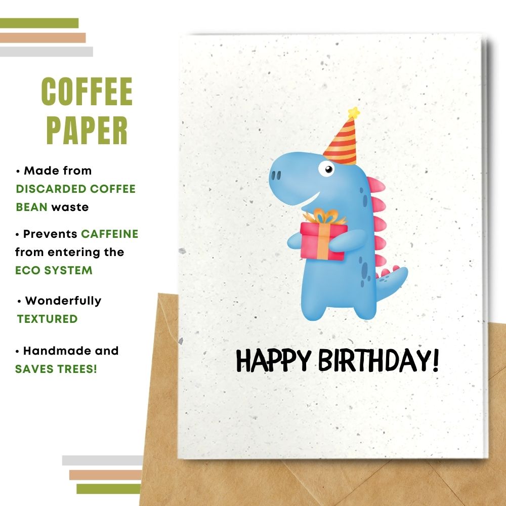 greeting card made with coffee husk