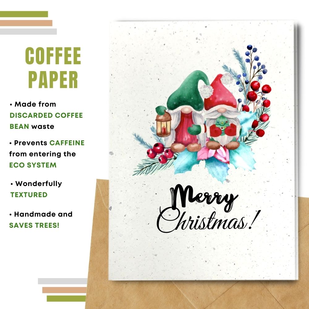 greeting card made with coffee husk 