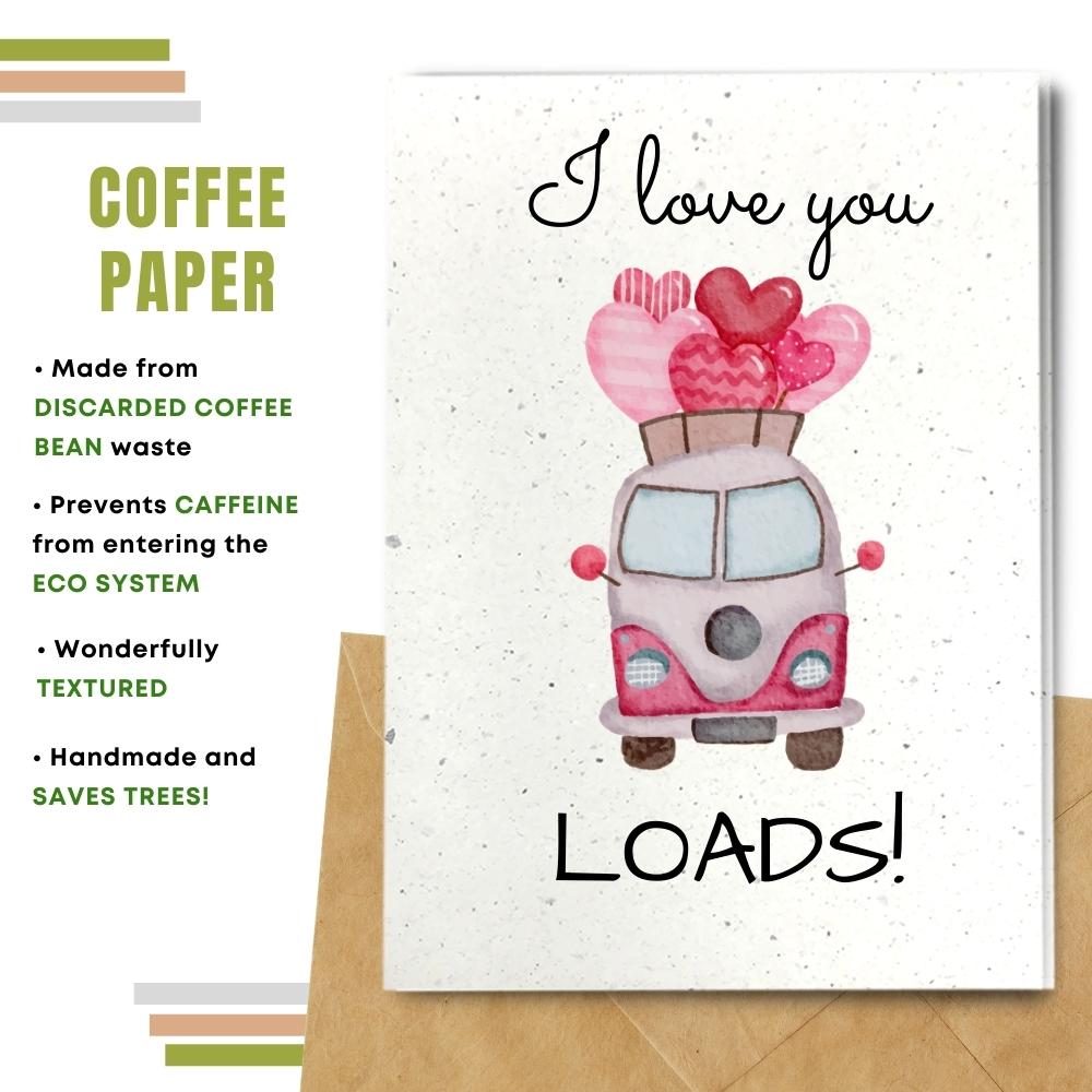 greeting card made with coffee husk