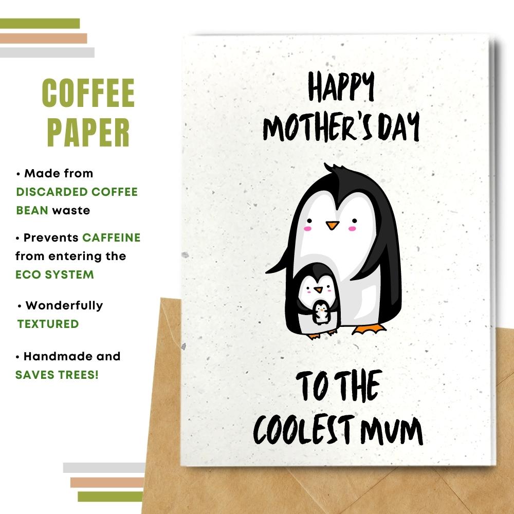 mother&#39;s day card made with coconut husk
