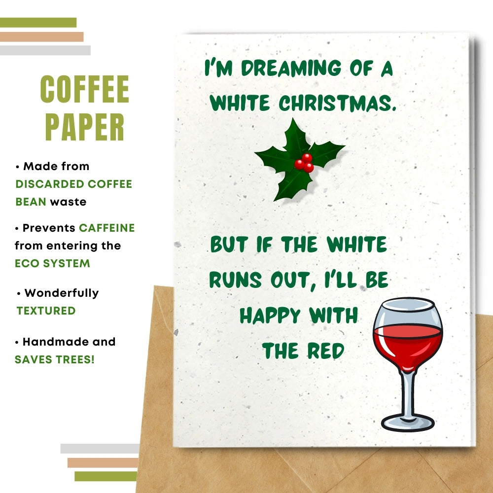 christmas card made with coffee husk
