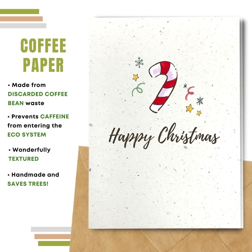 greeting card made with coffee husk