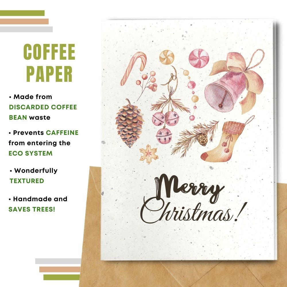 greeting card made with coffee husk