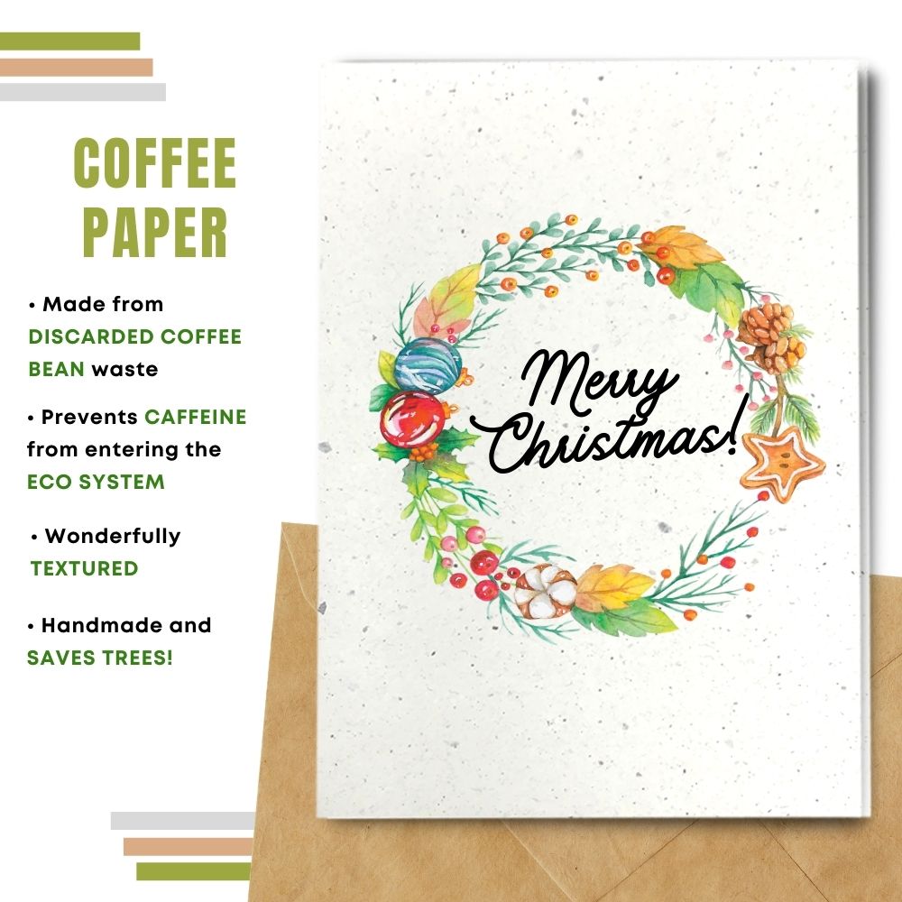 greeting card made with coffee husk