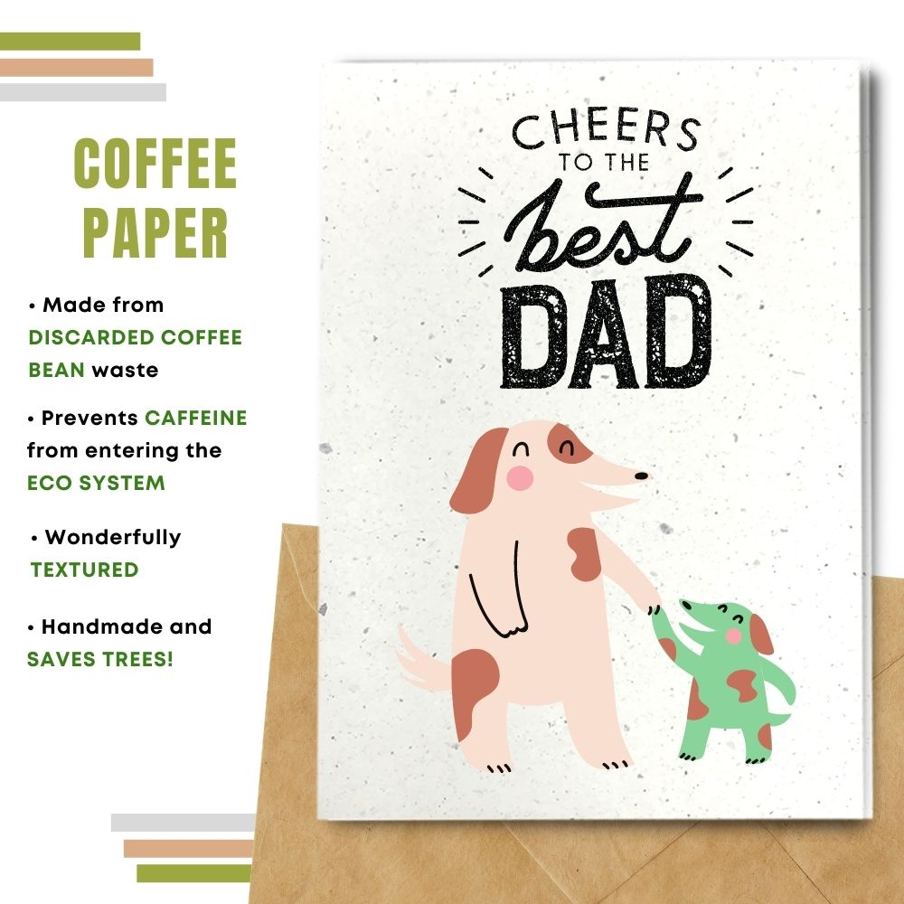 Handmade Father&#39;s day card made with coffee husk