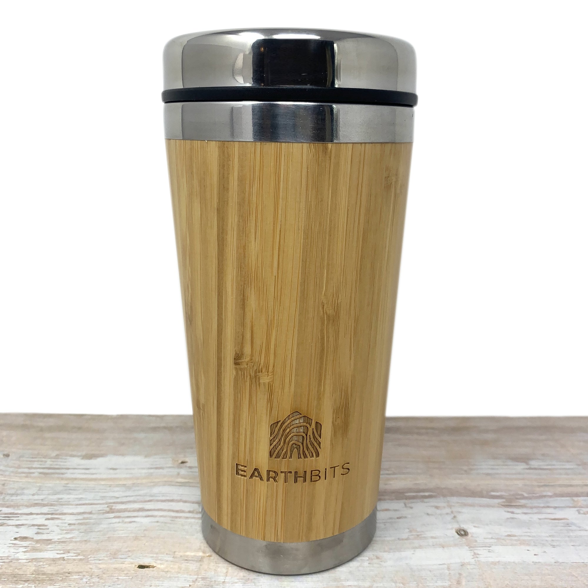Reusable Coffee Cup with Lid, Travel Coffee Mug, Bamboo&Stainless Steel