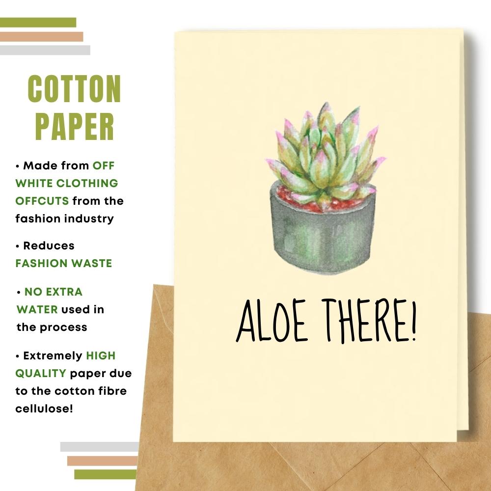greeting card made with cotton pulp