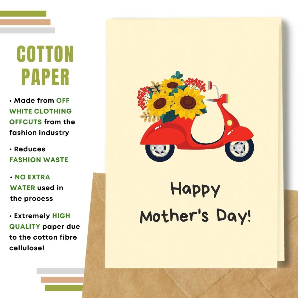 mother&#39;s day card made with cotton pulp