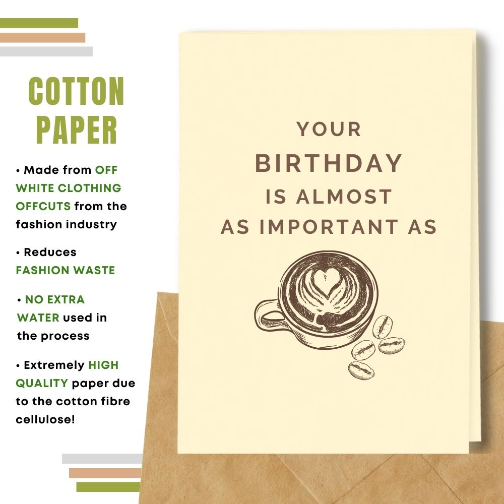 handmade birthday card made with cotton pulp