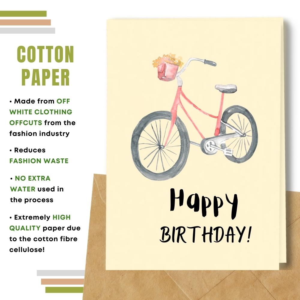 greeting card made with cotton pulp