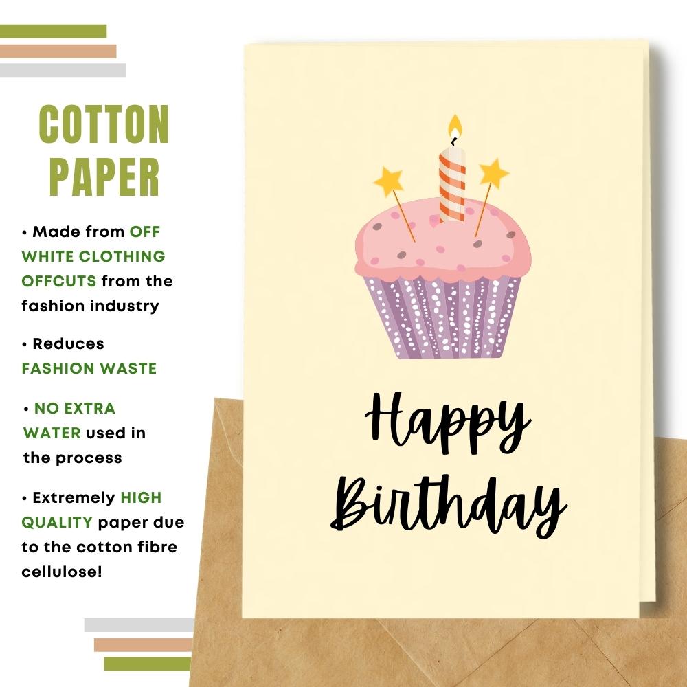 greeting card made with cotton pulp