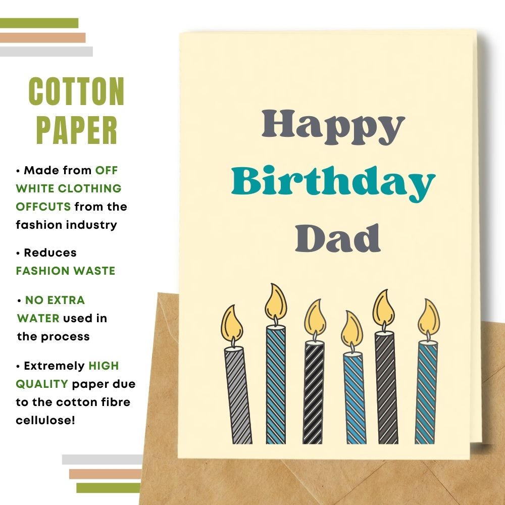  handmade birthday card made with cotton pulp