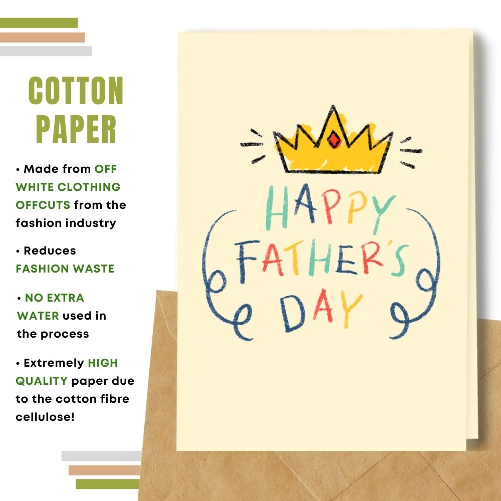 Handmade Father&#39;s day card made with cotton pulp