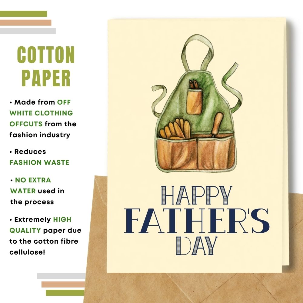 Handmade Father&#39;s day card made with cotton pulp