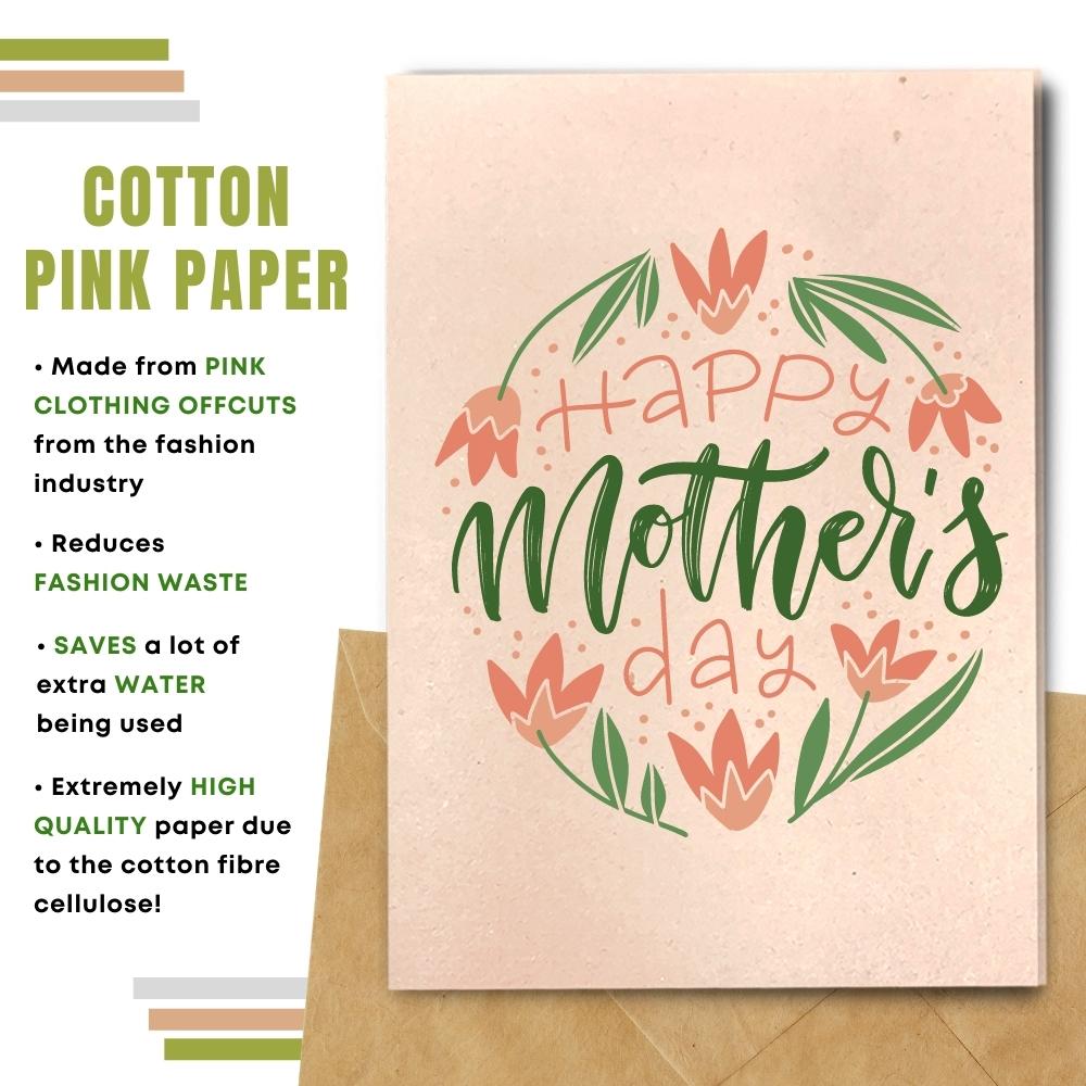 mother&#39;s day made with cotton waste pink