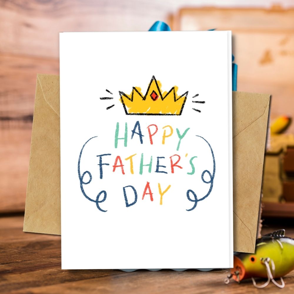 a cute colourful greeting card for Father's Day