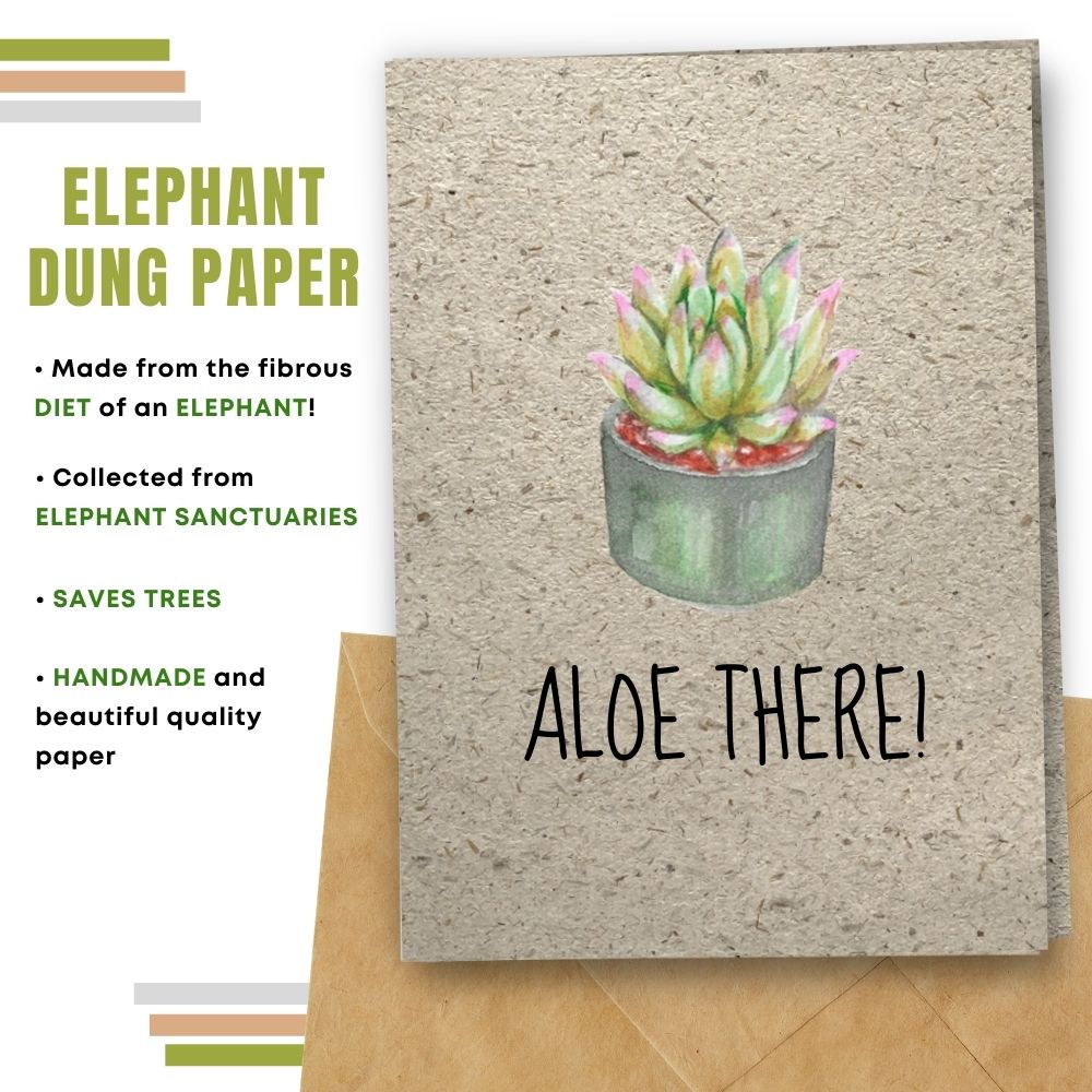 greeting card made with elephant poo