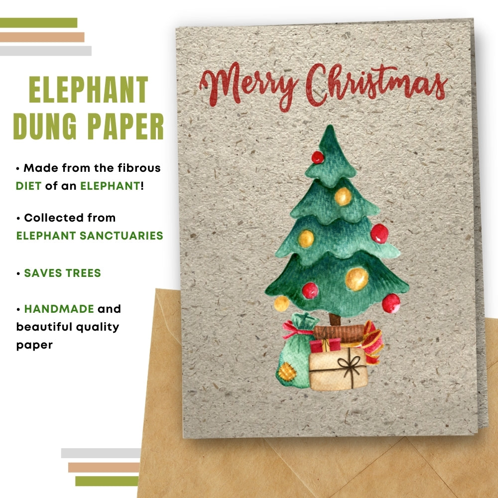 greeting card made with elephant poo