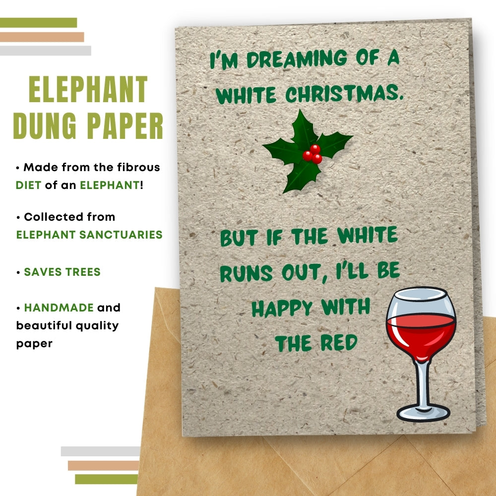 christmas card made with elephant poo