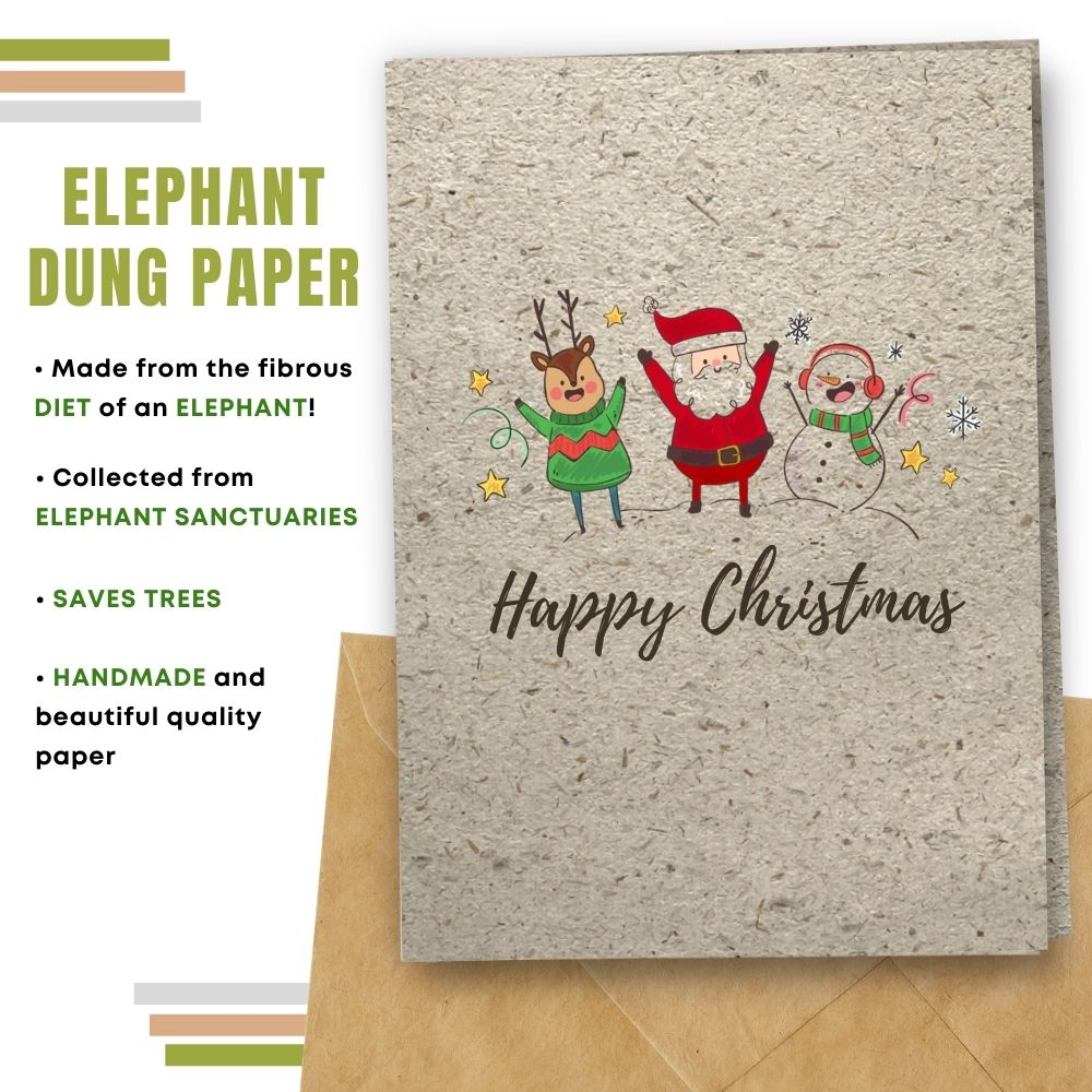 greeting card made with elephant poo