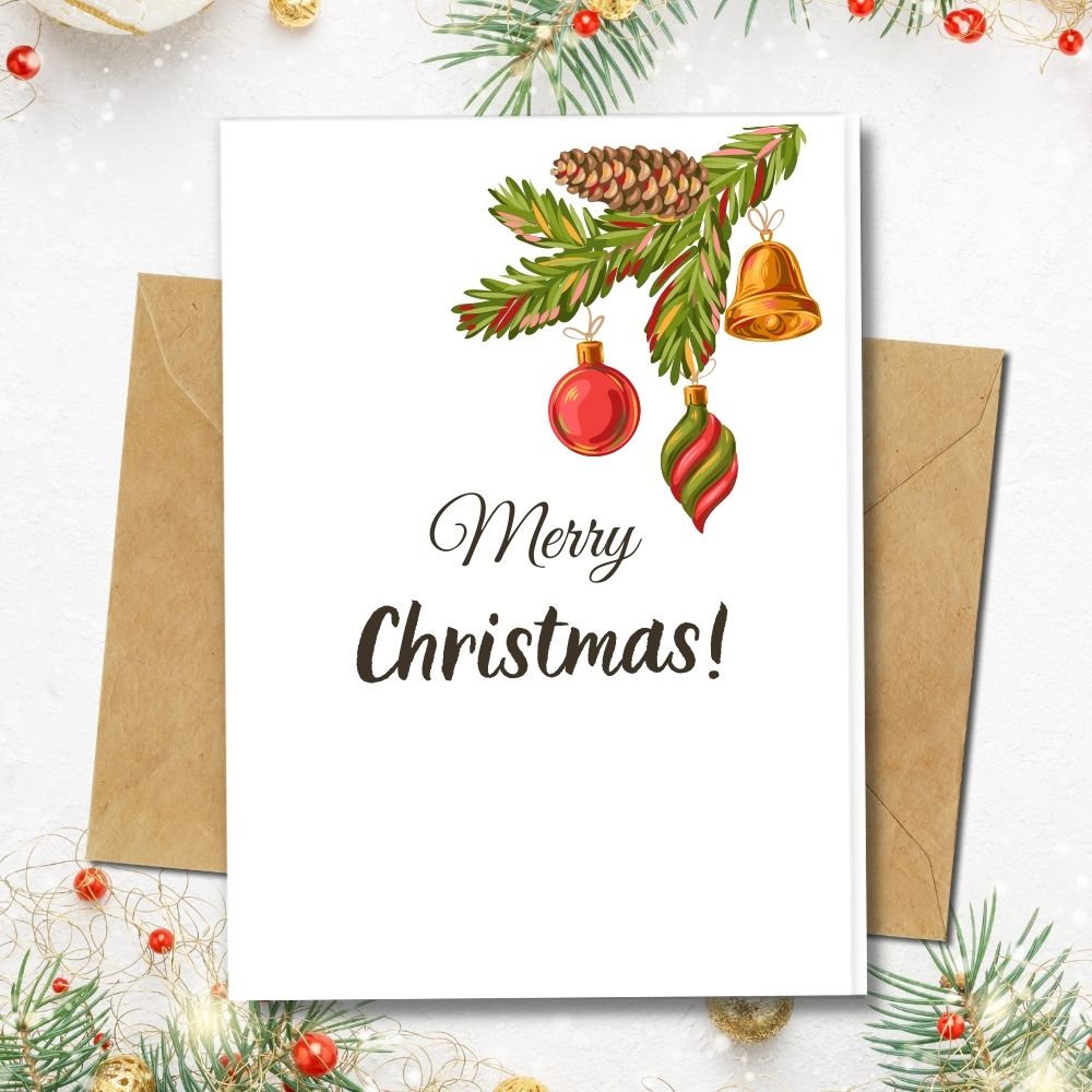 Eco friendly Christmas card ornament design