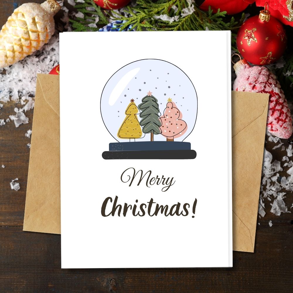 Eco friendly Handmade Christmas Cards Snow ball, Cool Christmas Cards