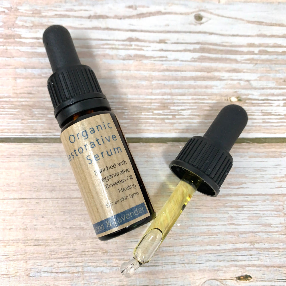 serum for face by kutis with glass bottle and glass pipette made with natural oils 