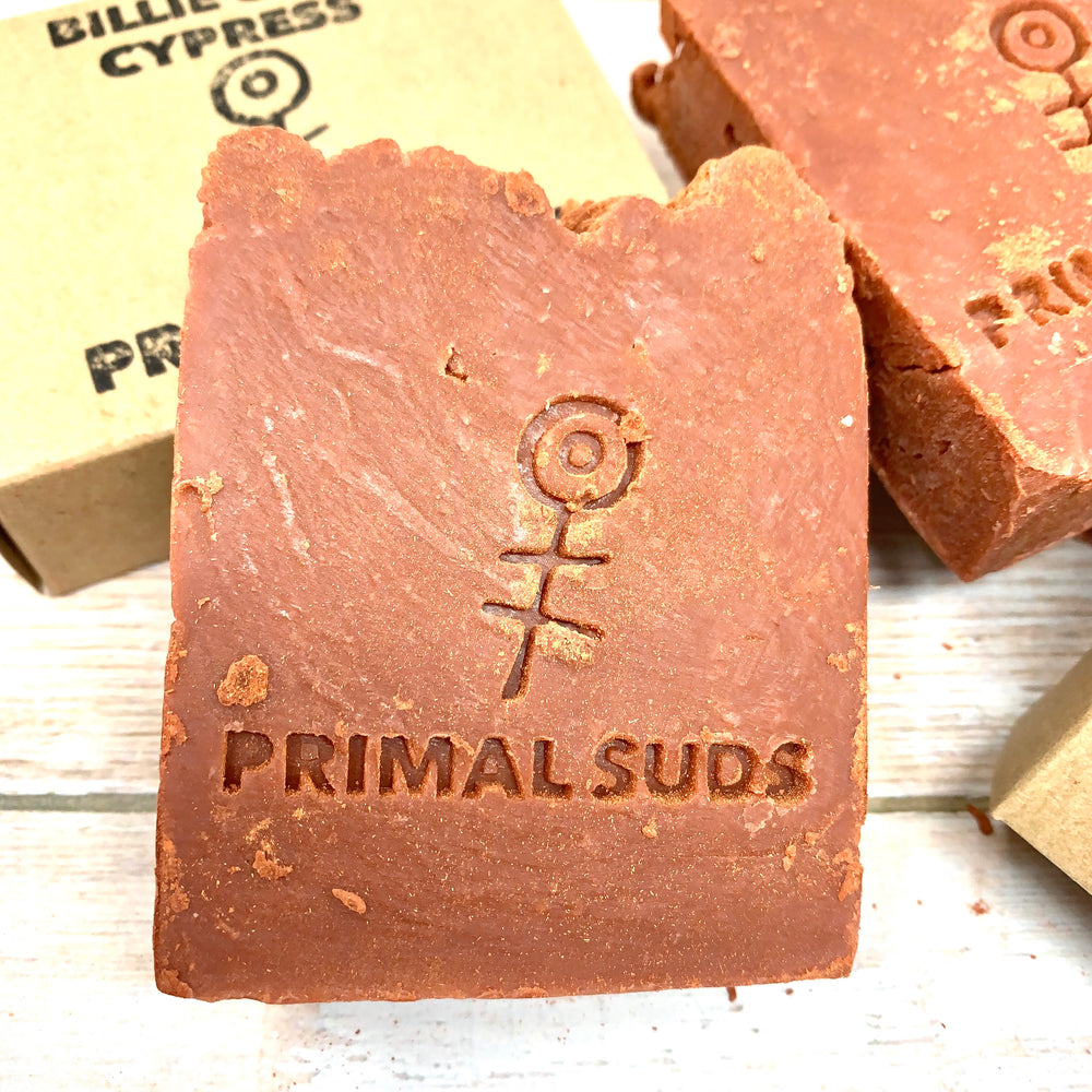 billie clay cypress soap by primal suds