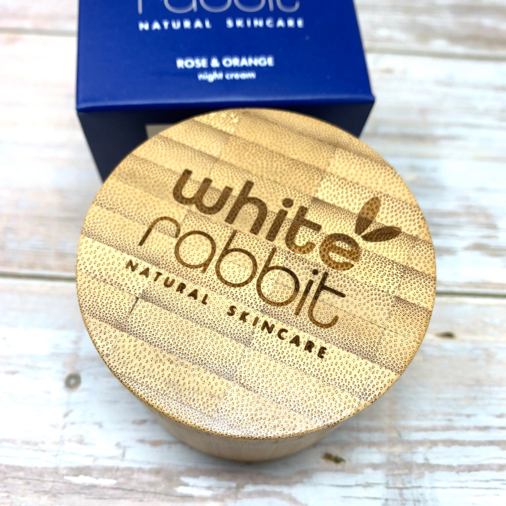 night cream by white rabbit with bamboo reusable container