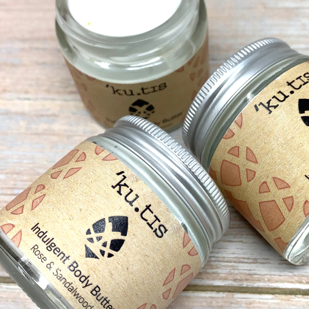 indulgent body butter in plastic free jars by kutis