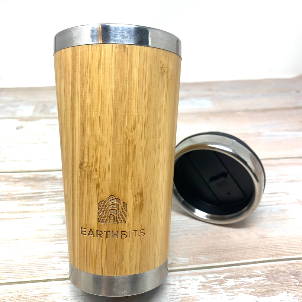 best metal reusable coffee cup with lid and bamboo