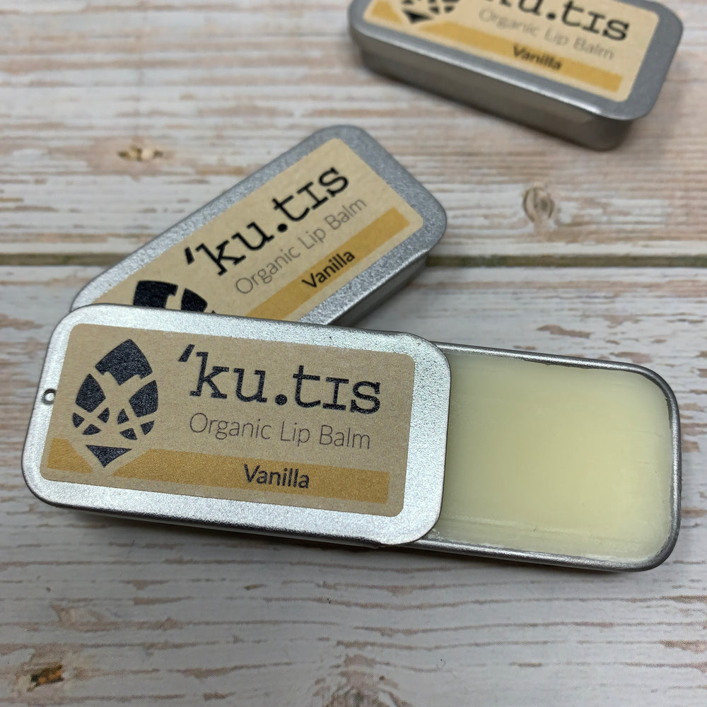 ecofriendly natural organic vanilla lip balm by kutis