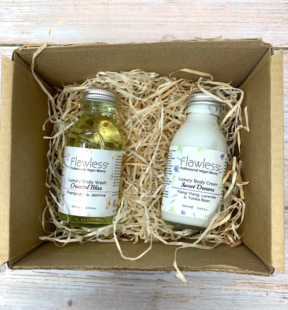 Body Care Gift Set, Natural Body Cream and Body Wash Set