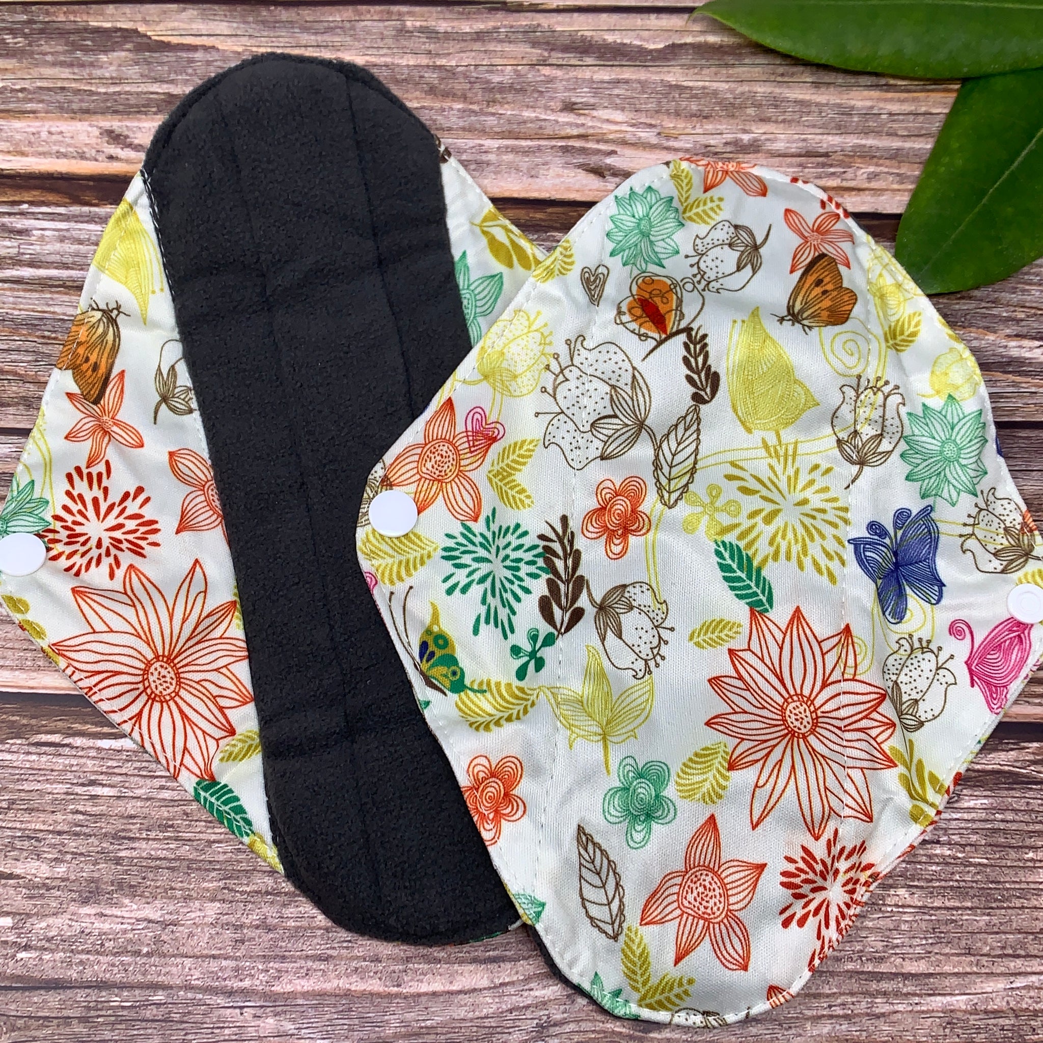 Tampon Tribe - Reusable Menstrual Pads (2 Pack) - Zero Waste Organic Cotton  Cloth Pads - Washable, Leak Free, Odor Free, Toxin Free, Eco Friendly