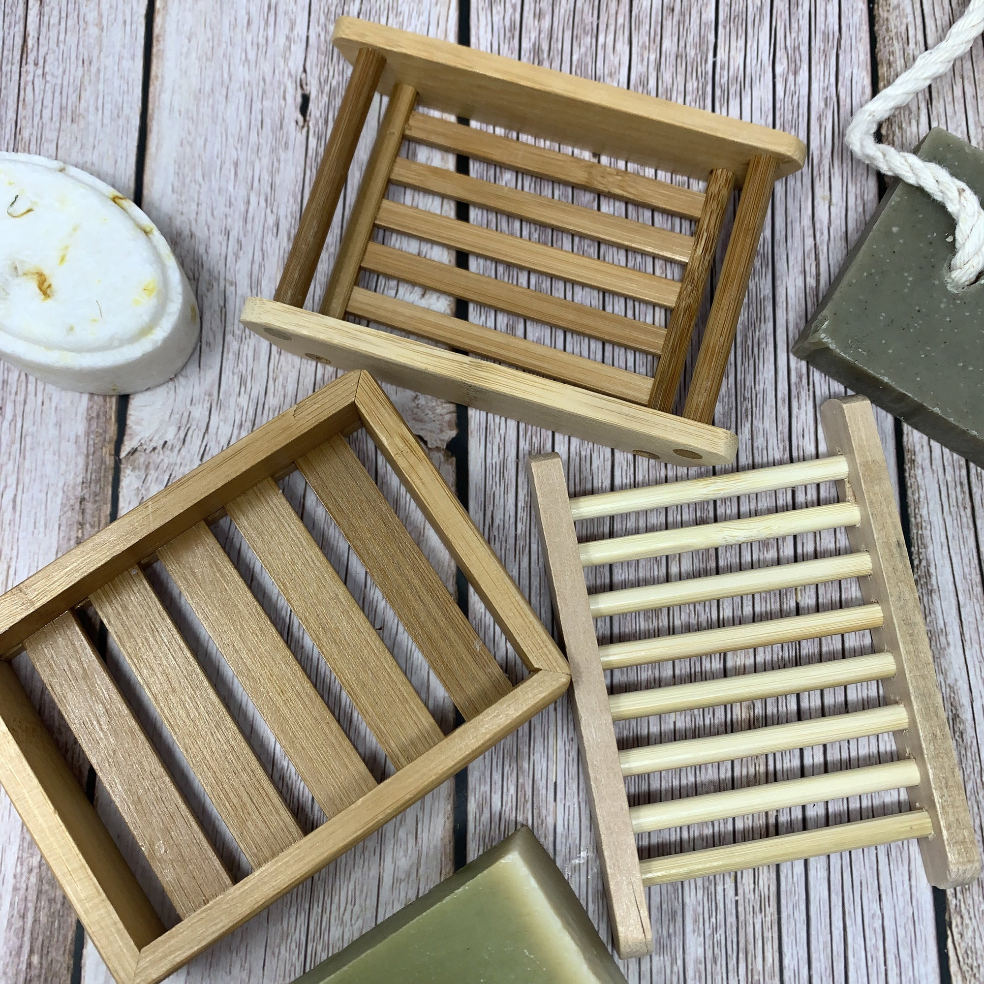 Bamboo Soap Dish Draining Organic Eco Friendly Natural Solid Tray