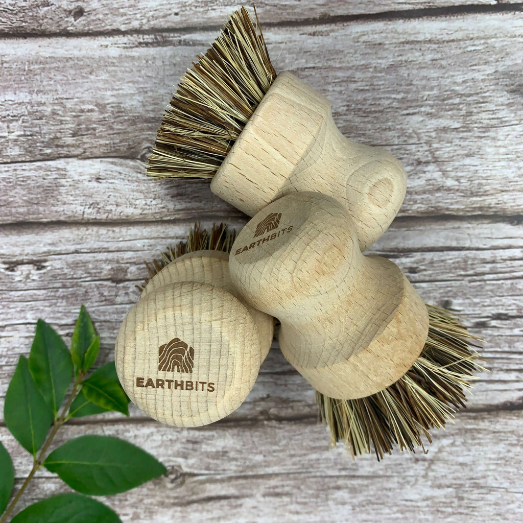 Pot Scrubber Brush - Made With 100% Natural Wood & Agave Bristle Fiber –  Claryti