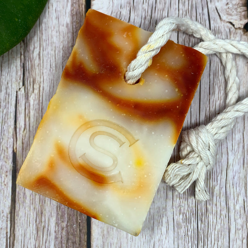 Handmade Soap, Natural Soap on a Rope, Patchouli