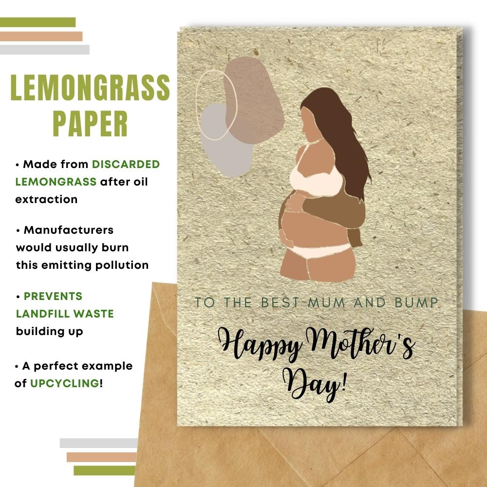 mother&#39;s day card made with lemongrass paper