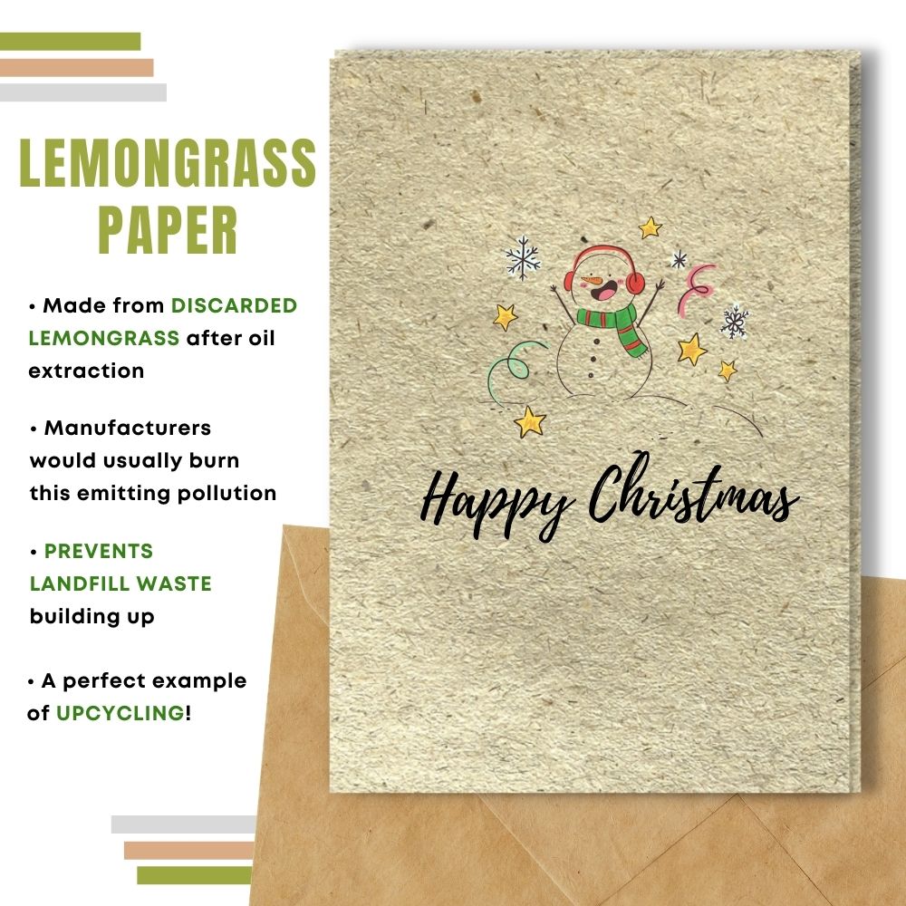 greeting card made with lemongrass paper