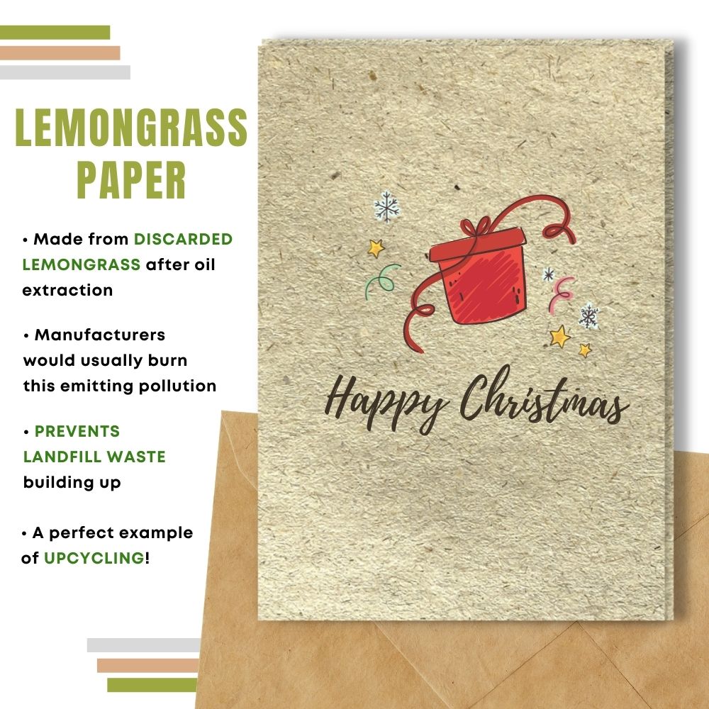 greeting card made with lemongrass paper