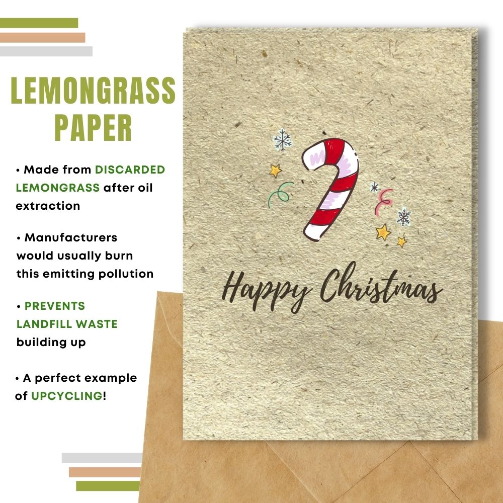 greeting card made with lemongrass paper