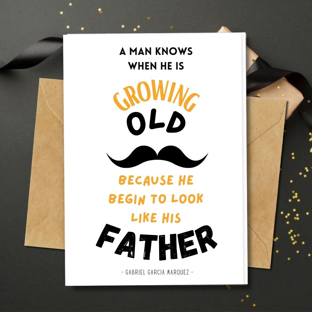 a cute mustache design for dad&#39;s birthday card a greeting card when you start looking like your dad