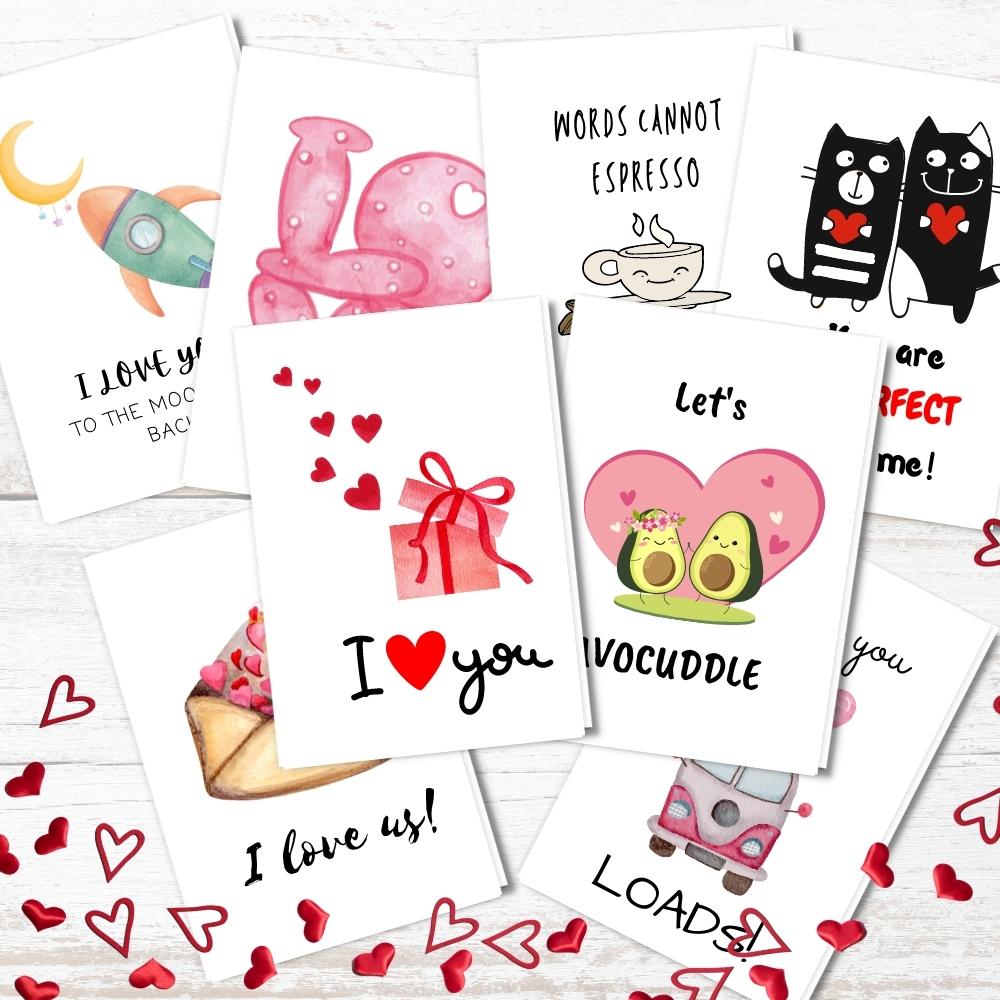 handmade love cards, a cute mixed designs made of seeded, recycled papers
