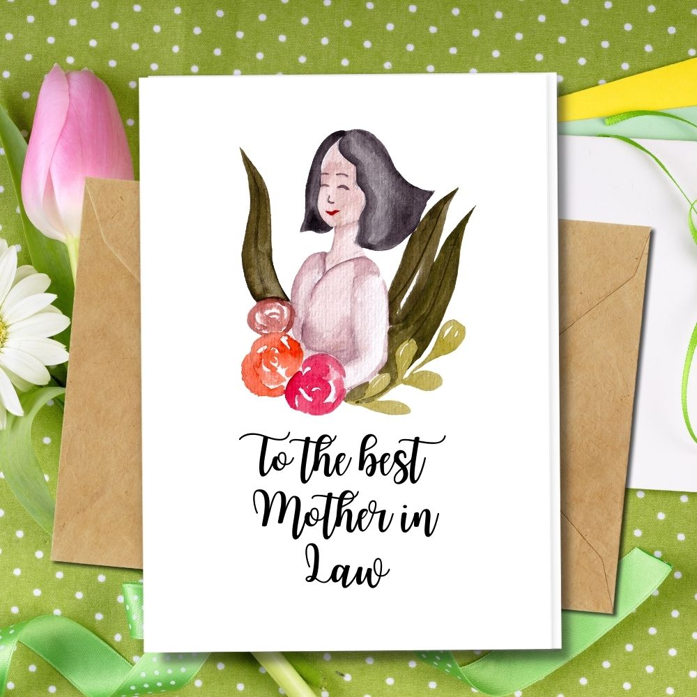 handmade mother's day cards, to the best mother in law design available in a variety of paper types.