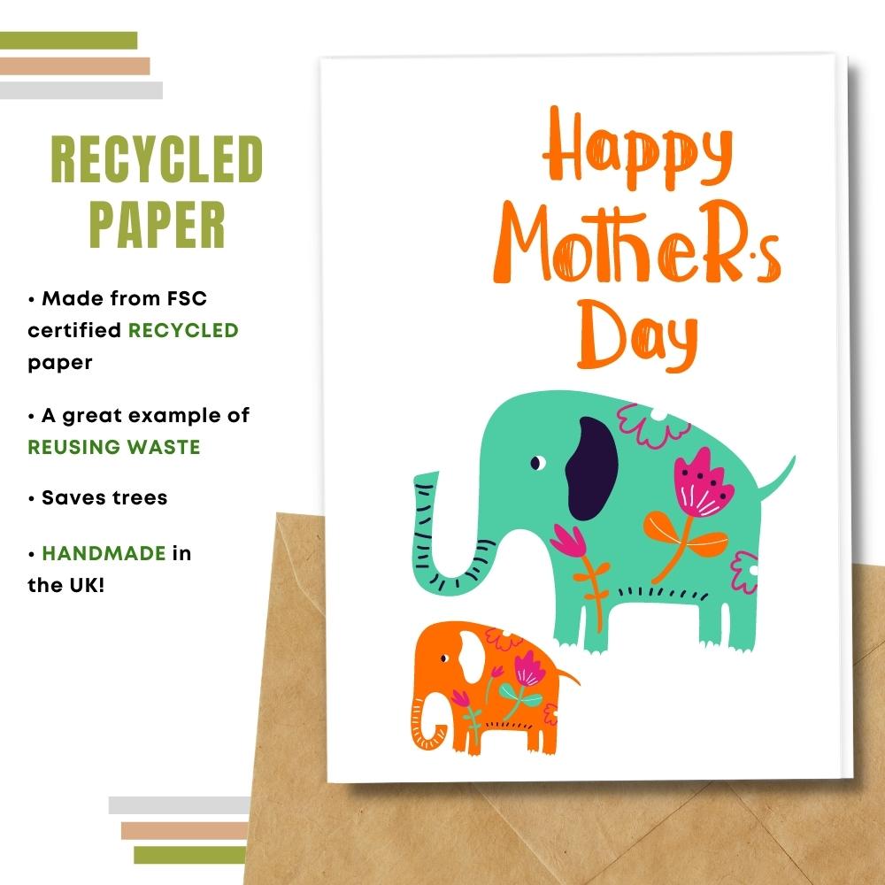 mother&#39;s day made with 100% recycled paper