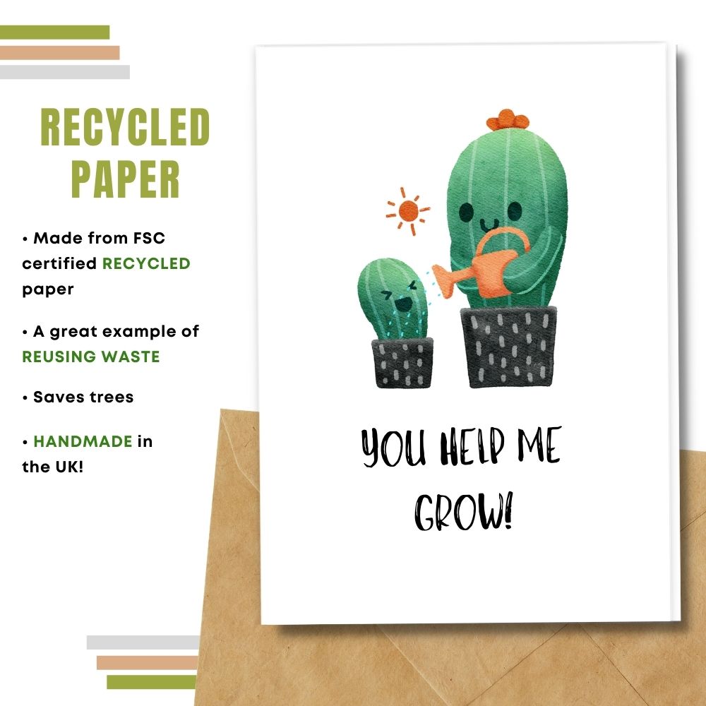 greeting card made with 100% recycled paper