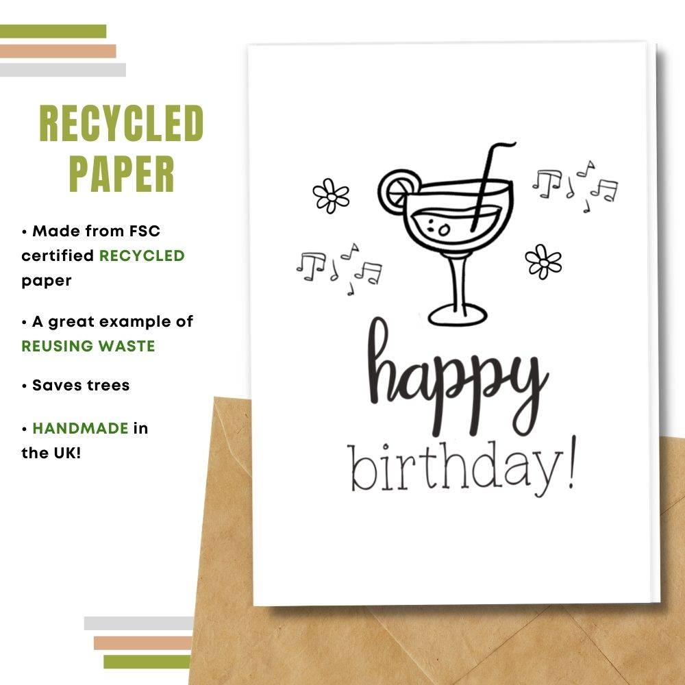  greeting card made with 100% recycled paper